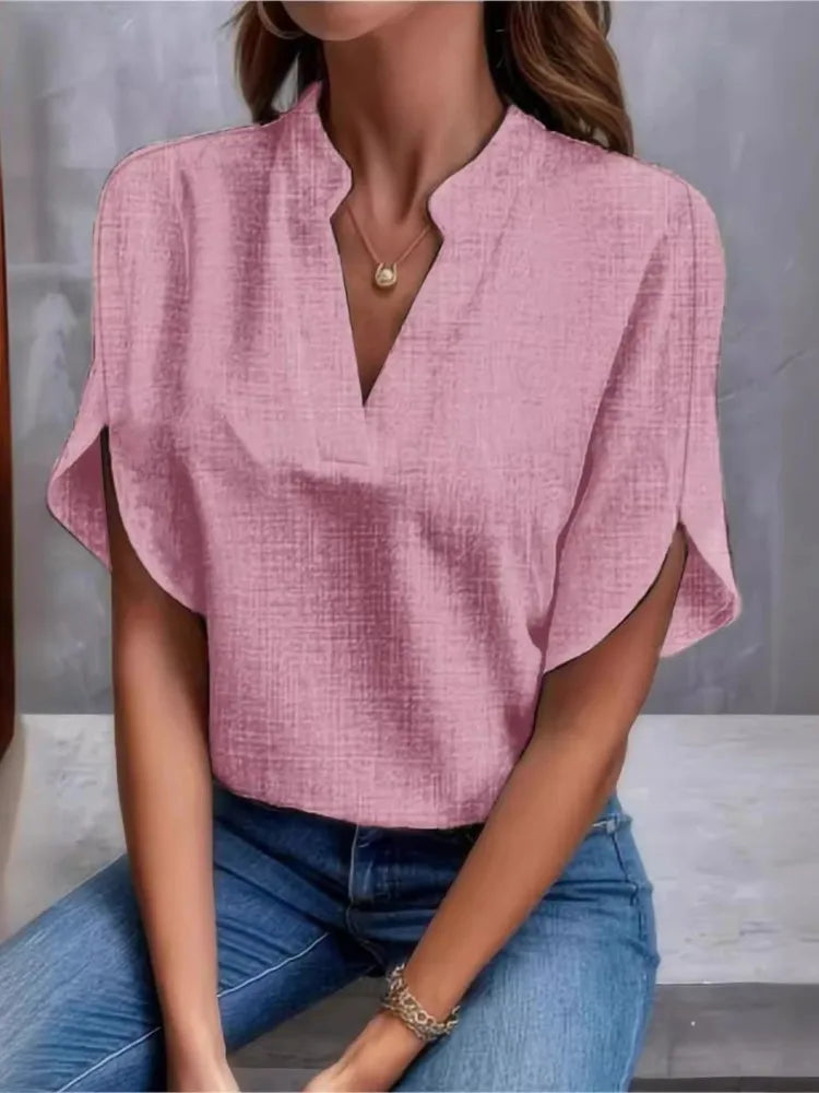 Layla™  Classic V-Neck Blouse