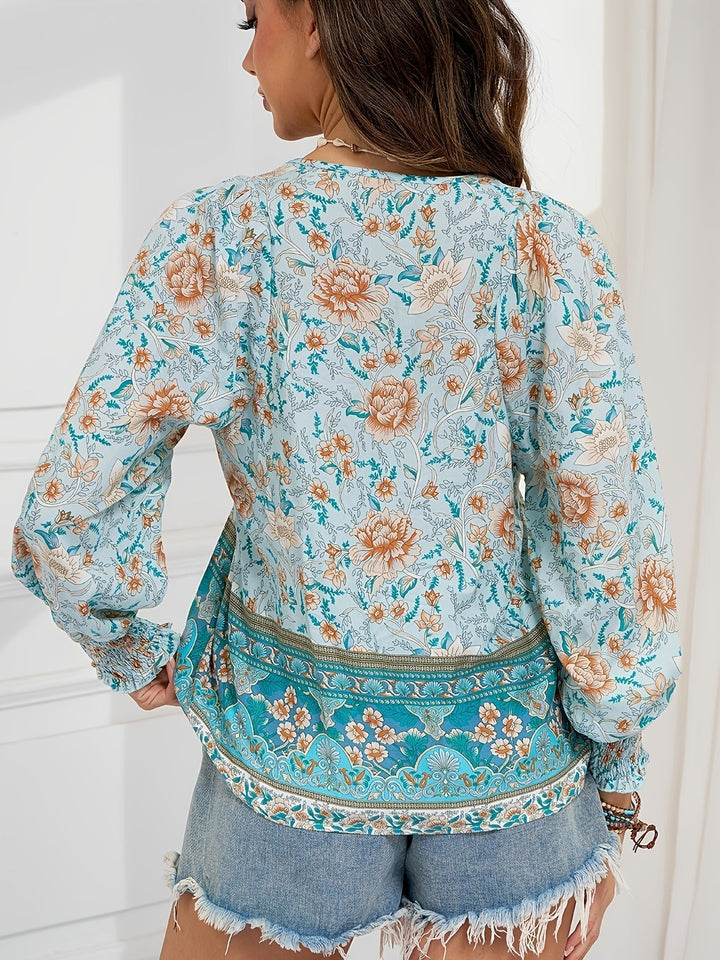 Jovie™ Vintage Floral Peasant Top