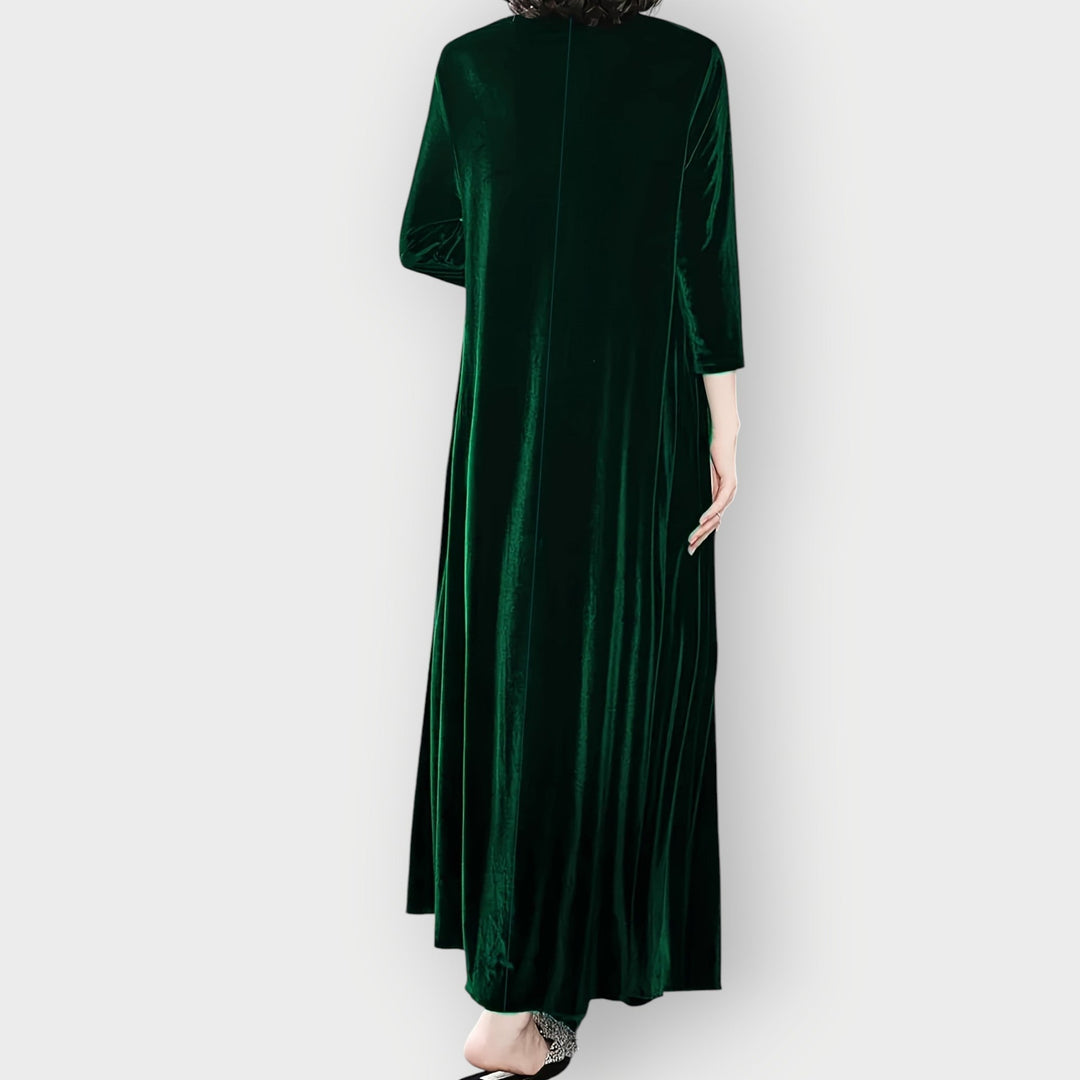 Vexalia | Luxe Velvet Flow Maxi Dress